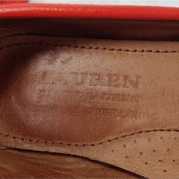 Lauren Ralph Lauren Orange Loafers Sz US 5 - Picture 8 of 10